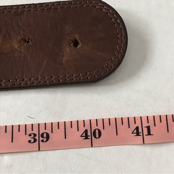 Streets Ahead Belt Italian Leather Wide Brown Handcrafted Heavy Gunmetal Buckle - Picture 9 of 11